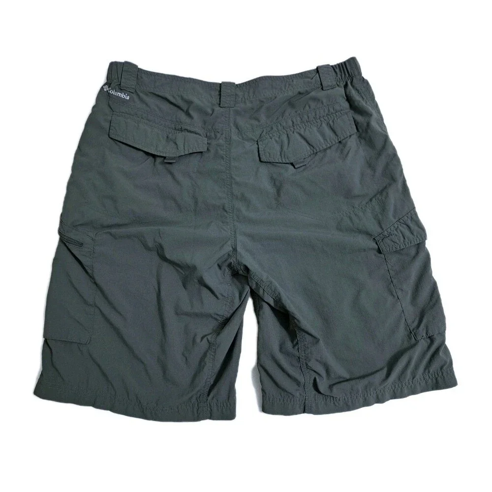 Columbia Cargo Shorts Men's 38 Silver Ridge Hiking Trail Green Nylon Fishing - Picture 6 of 9